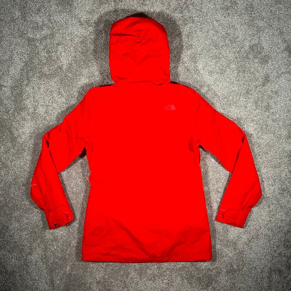 The North Face Womens Red Hooded Ski Jacket Shell Full Zip Small Powder Skirt - Picture 2 of 10